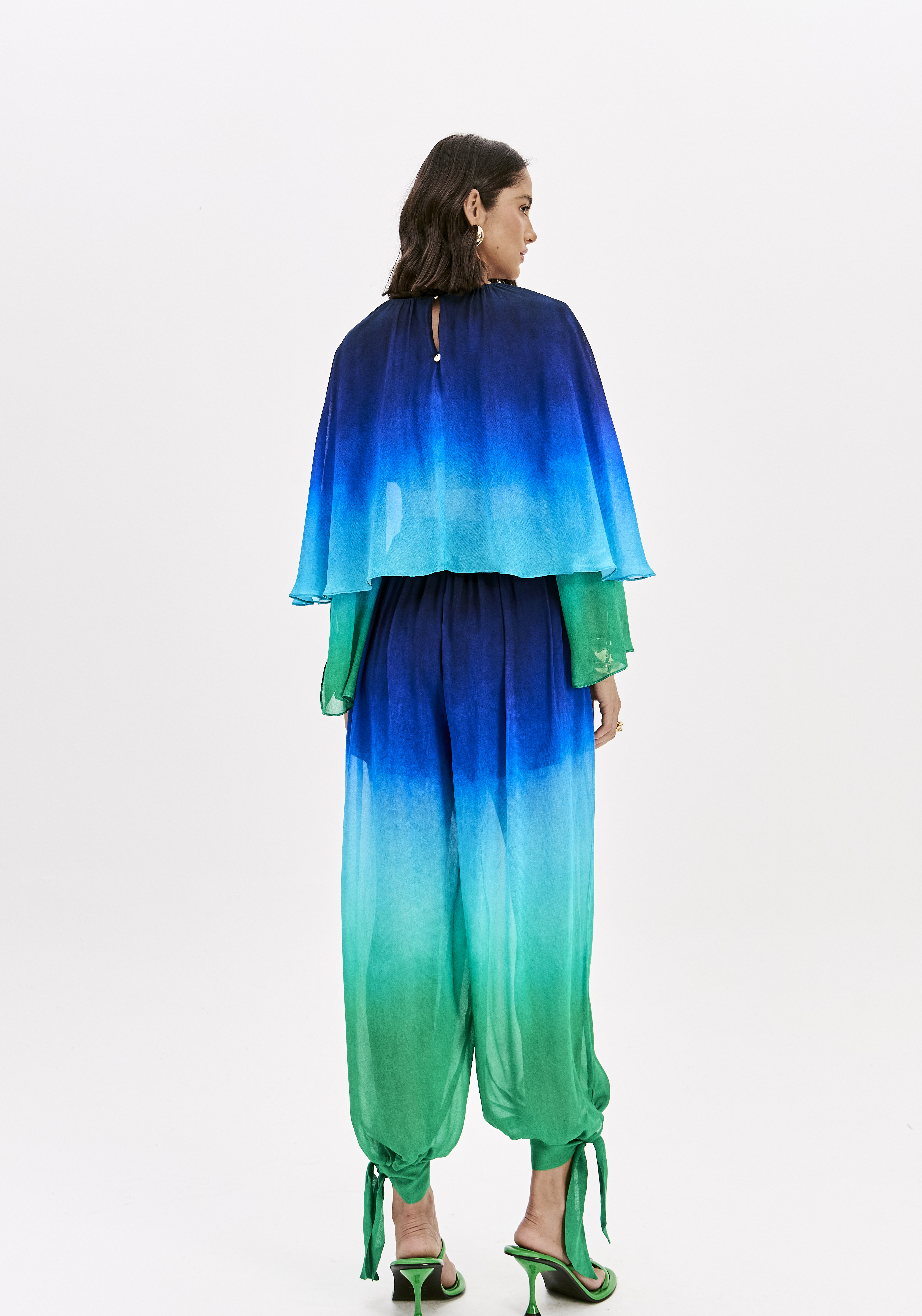 Blusa NICE Degradê Azul e Verde - Lança Perfume 5