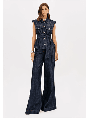 Calças de Ganga Escura Pantolona   - Lança Perfume