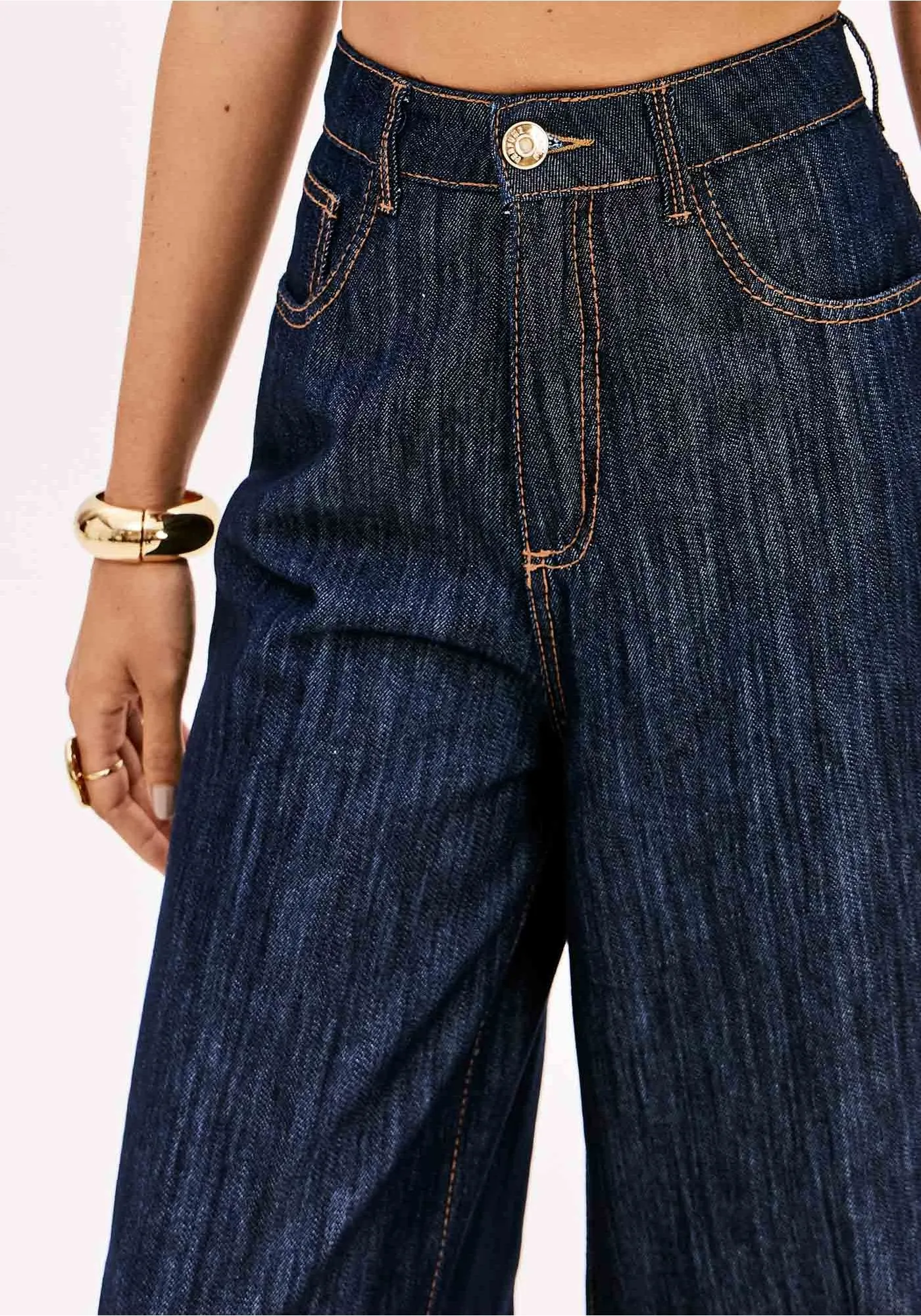 Calças de Ganga Escura Pantolona   - Lança Perfume 6