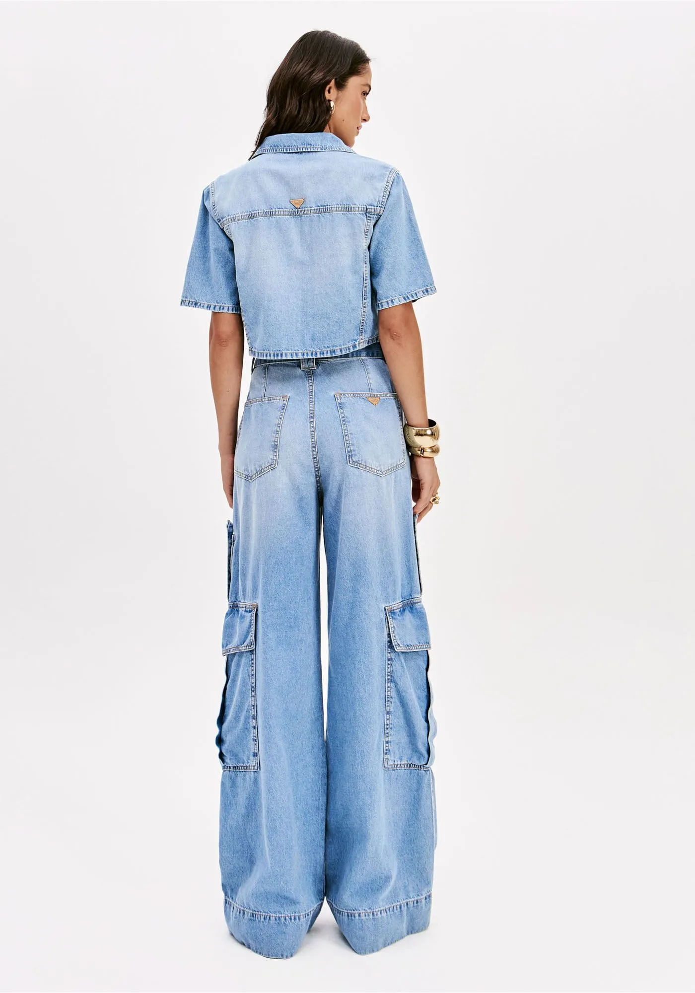 Calças de Ganga Clara Pantalona - Lança Perfume  5