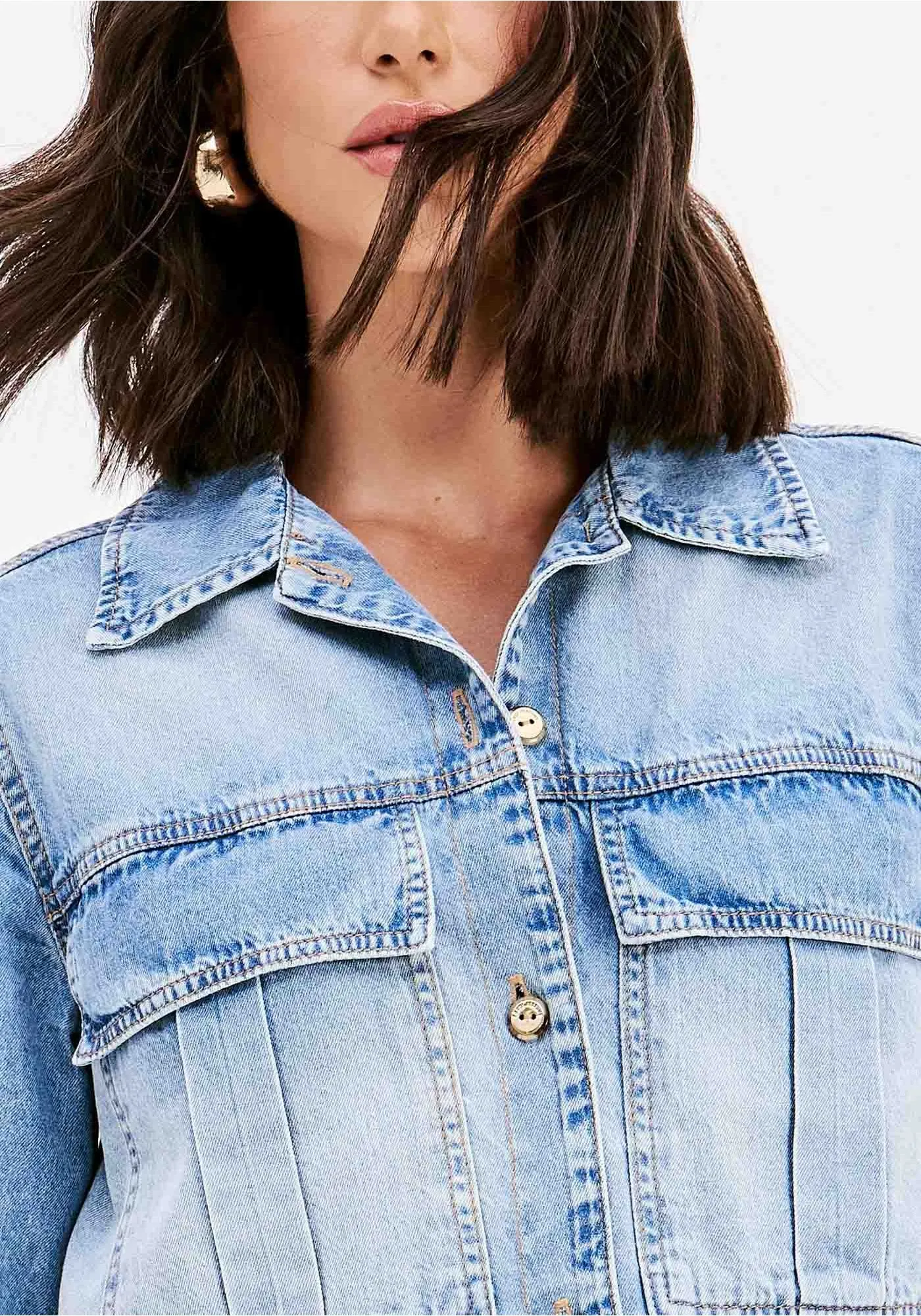 Camisa Manga Curta em Ganga Clara - Lança Perfume  5