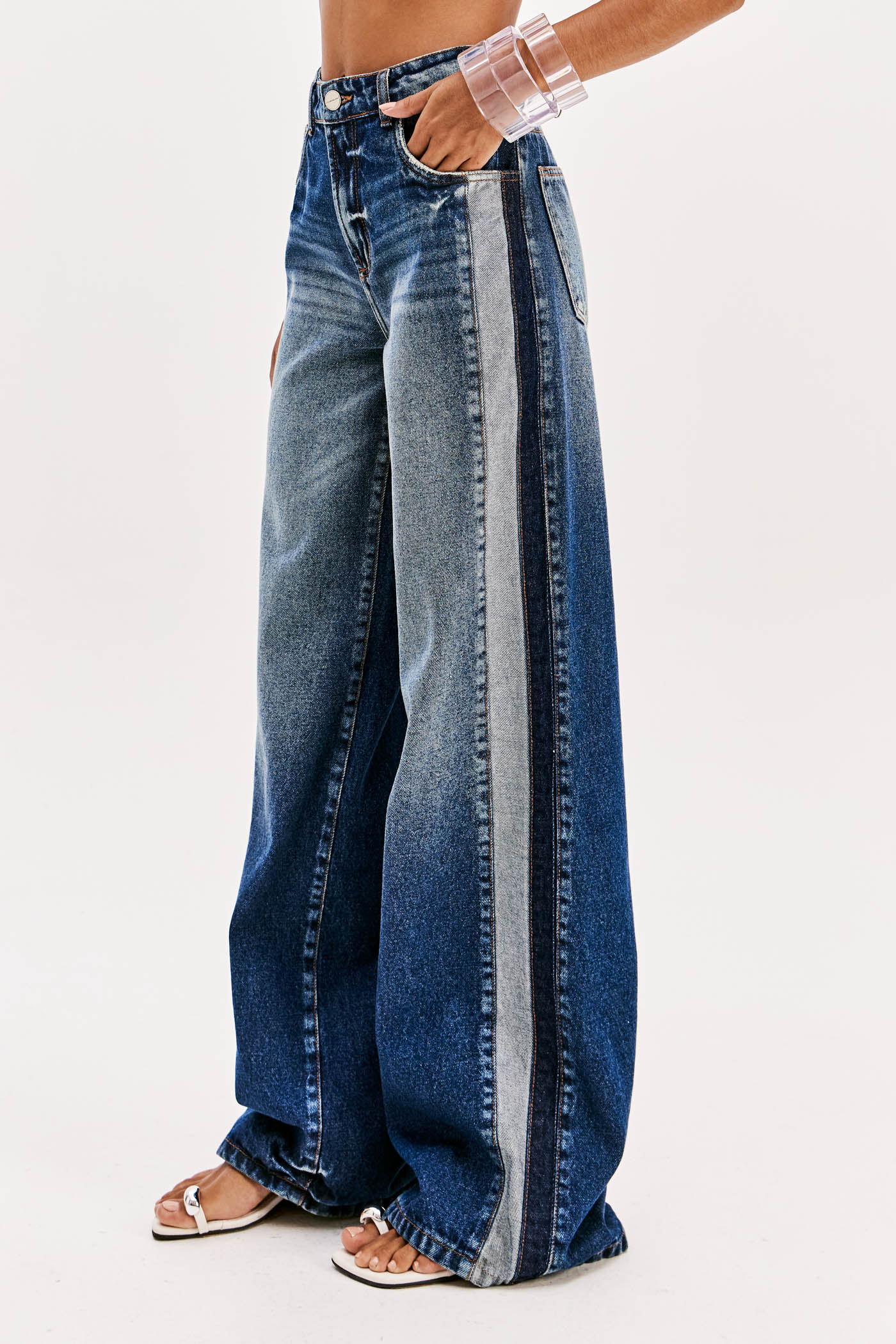 Calças de Ganga Wide Leg - Lança Perfume  1