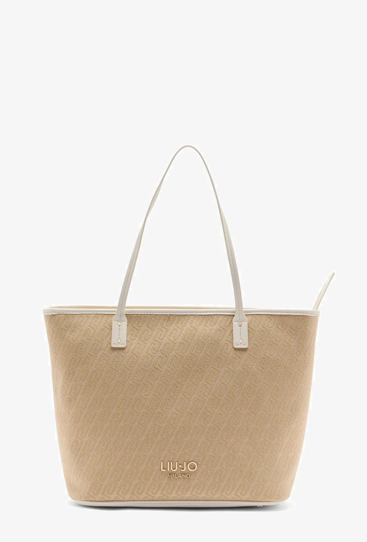 Mala de Ombro EVRIM em Canvas Bege - Liu Jo  1