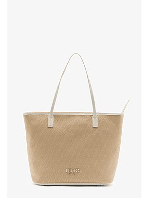 Mala de Ombro EVRIM em Canvas Bege - Liu Jo 