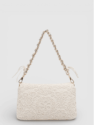 Mala de Ombro LaPuffy Crochet Bege - Liu Jo 