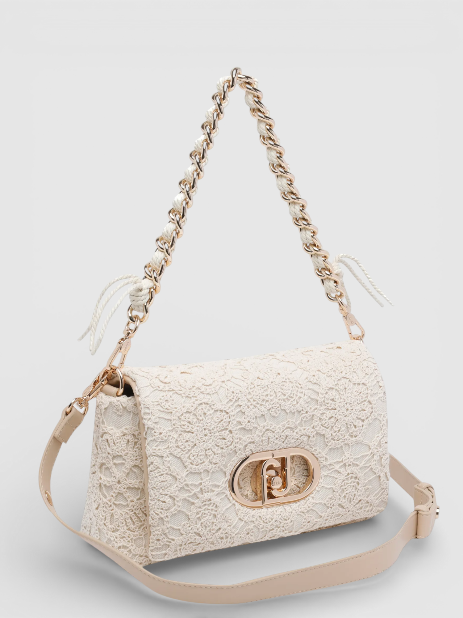 Mala de Ombro LaPuffy Crochet Bege - Liu Jo  3