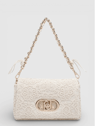 Mala de Ombro LaPuffy Crochet Bege - Liu Jo 