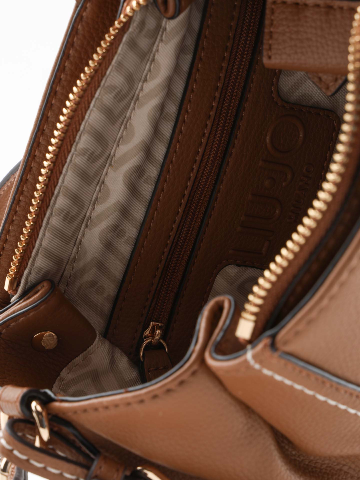 Mala de Ombro Pespontos Camel - Liu Jo  4