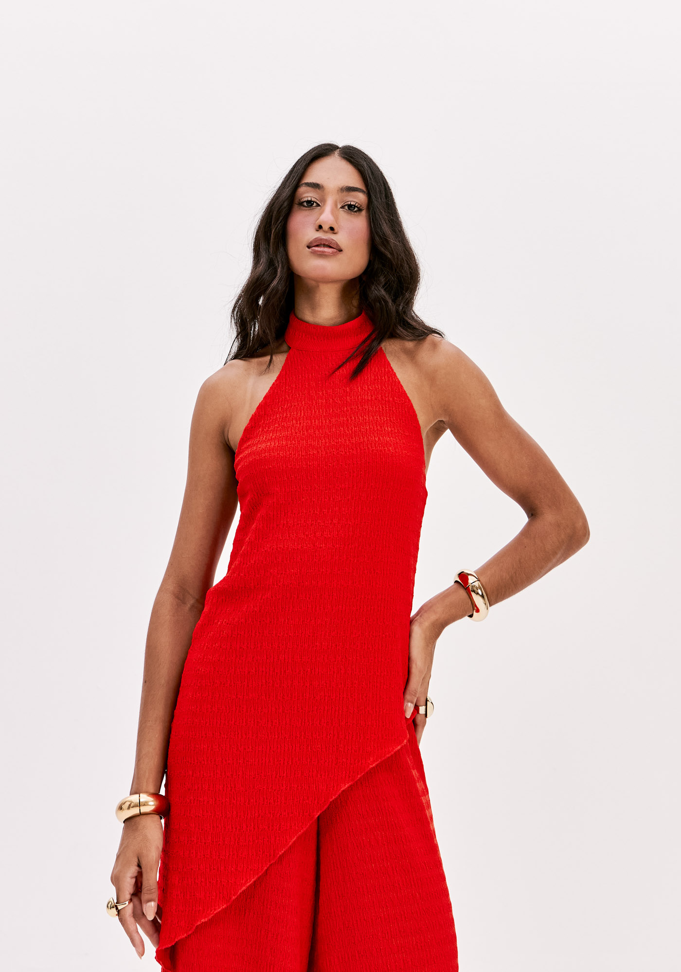 Top Assimétrico Vermelho  - Lança Perfume  1