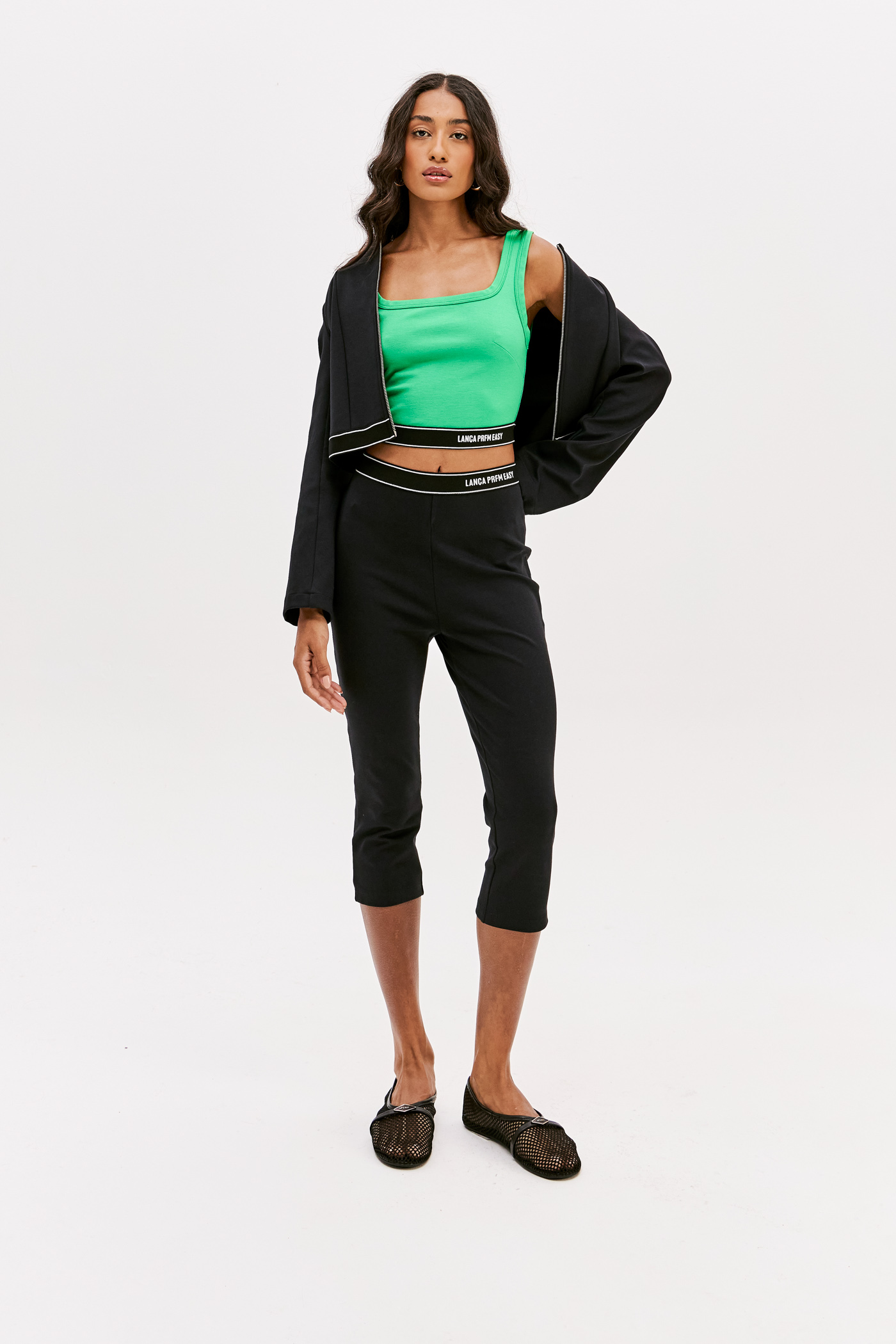 Top de Alças Verde com Preto - Lança Perfume  5