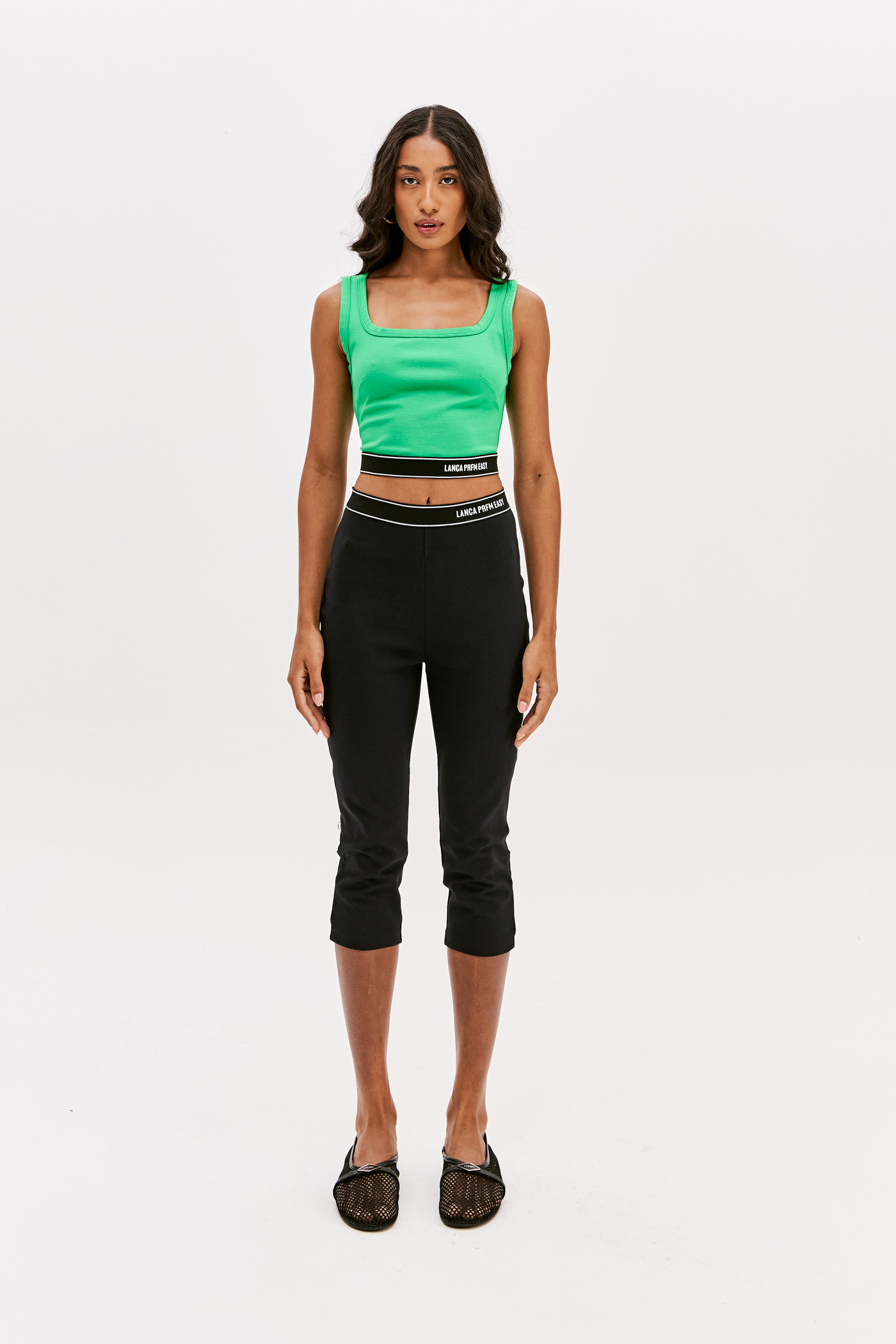 Top de Alças Verde com Preto - Lança Perfume  6