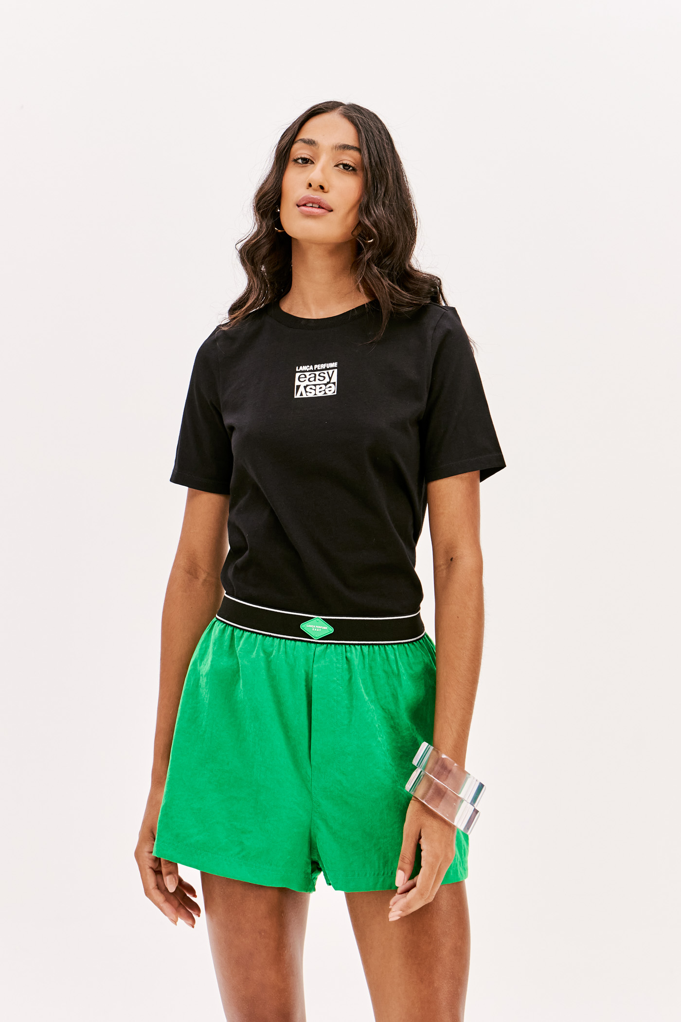 Calções Estilo Retro Verde com Preto  - Lança Perfume 2