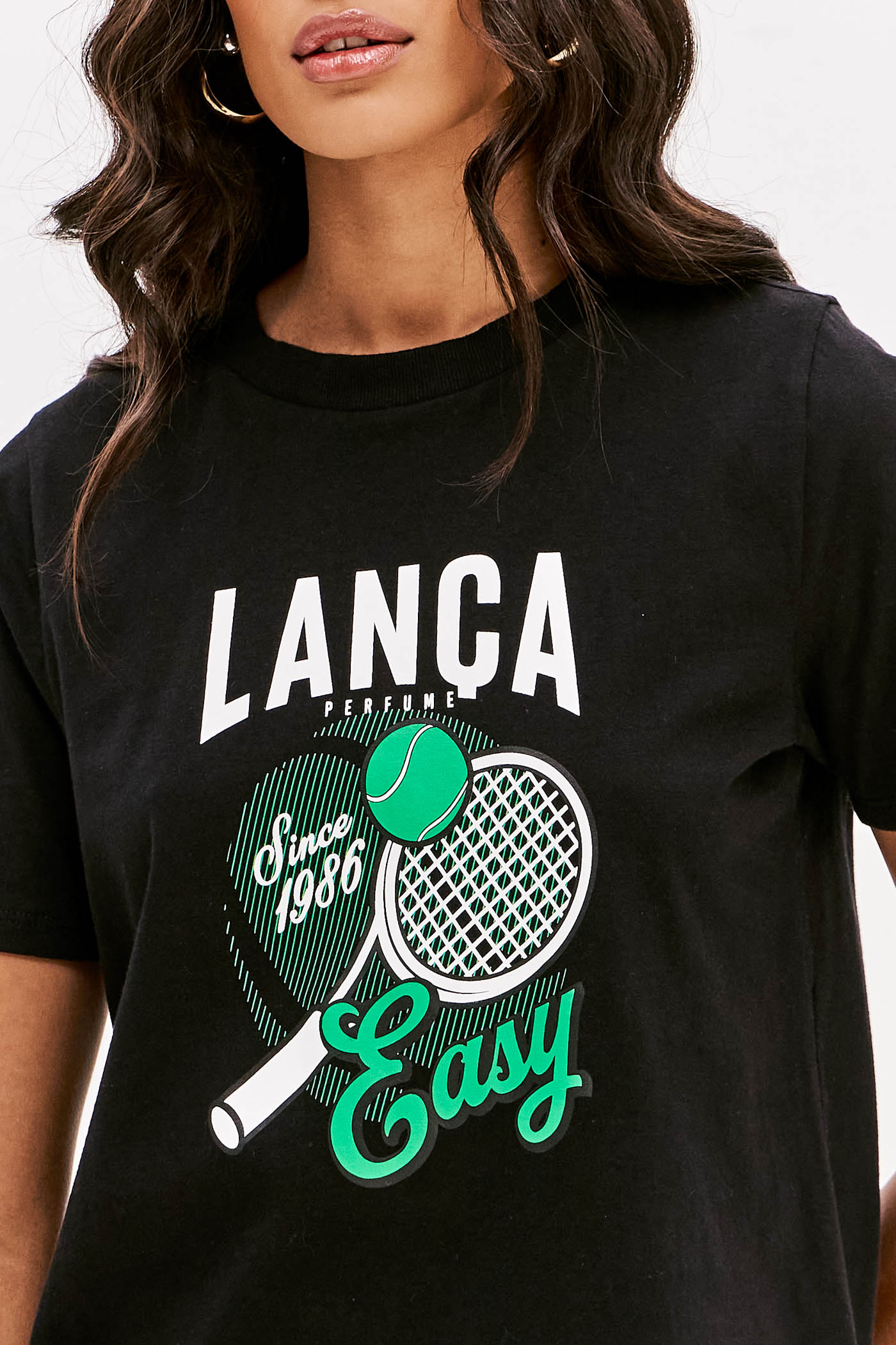 T-shirt Raquetes Preto e Verde -  Lança Perfume  2