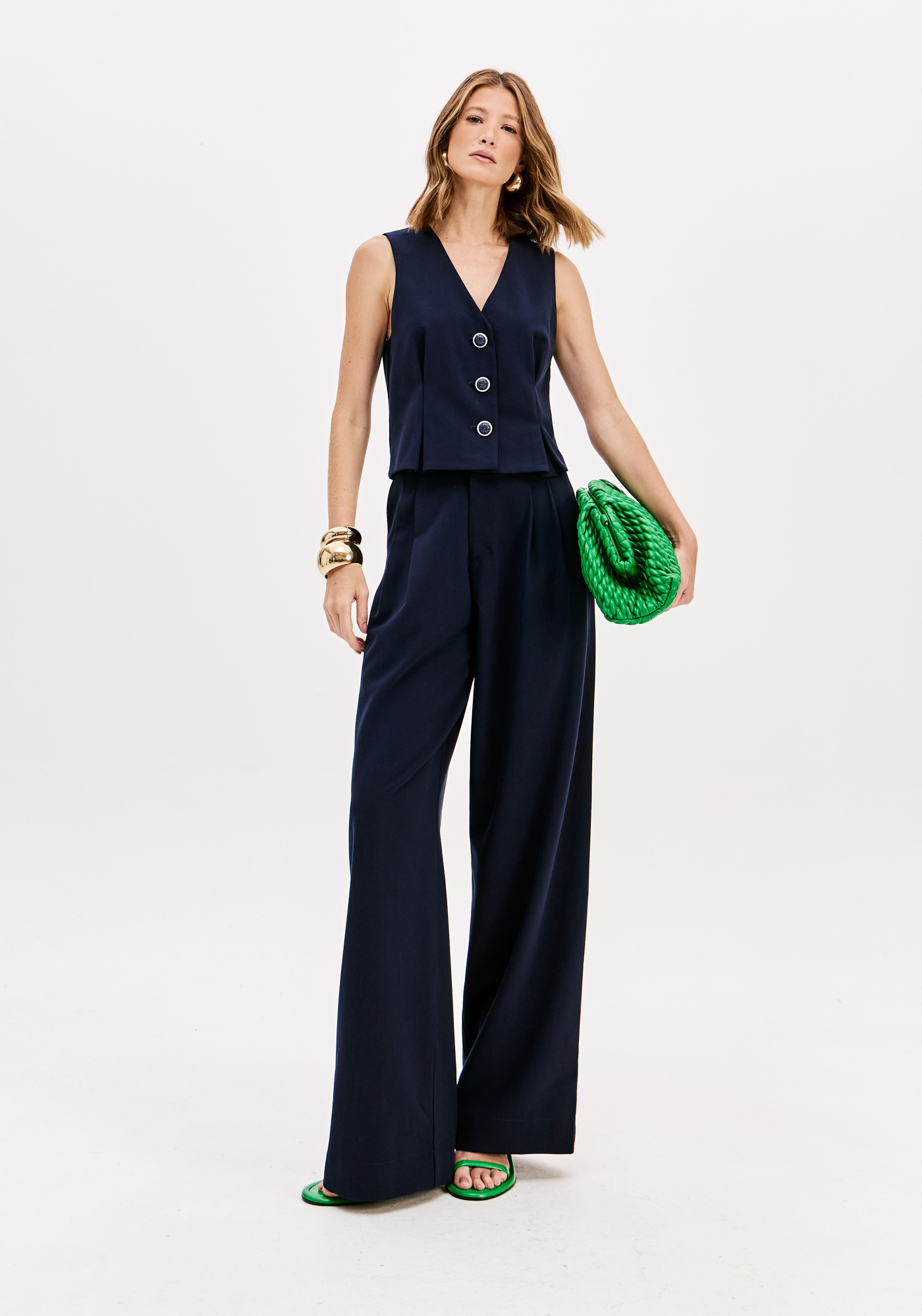 Colete com Botões Azul - Lança Perfume 3