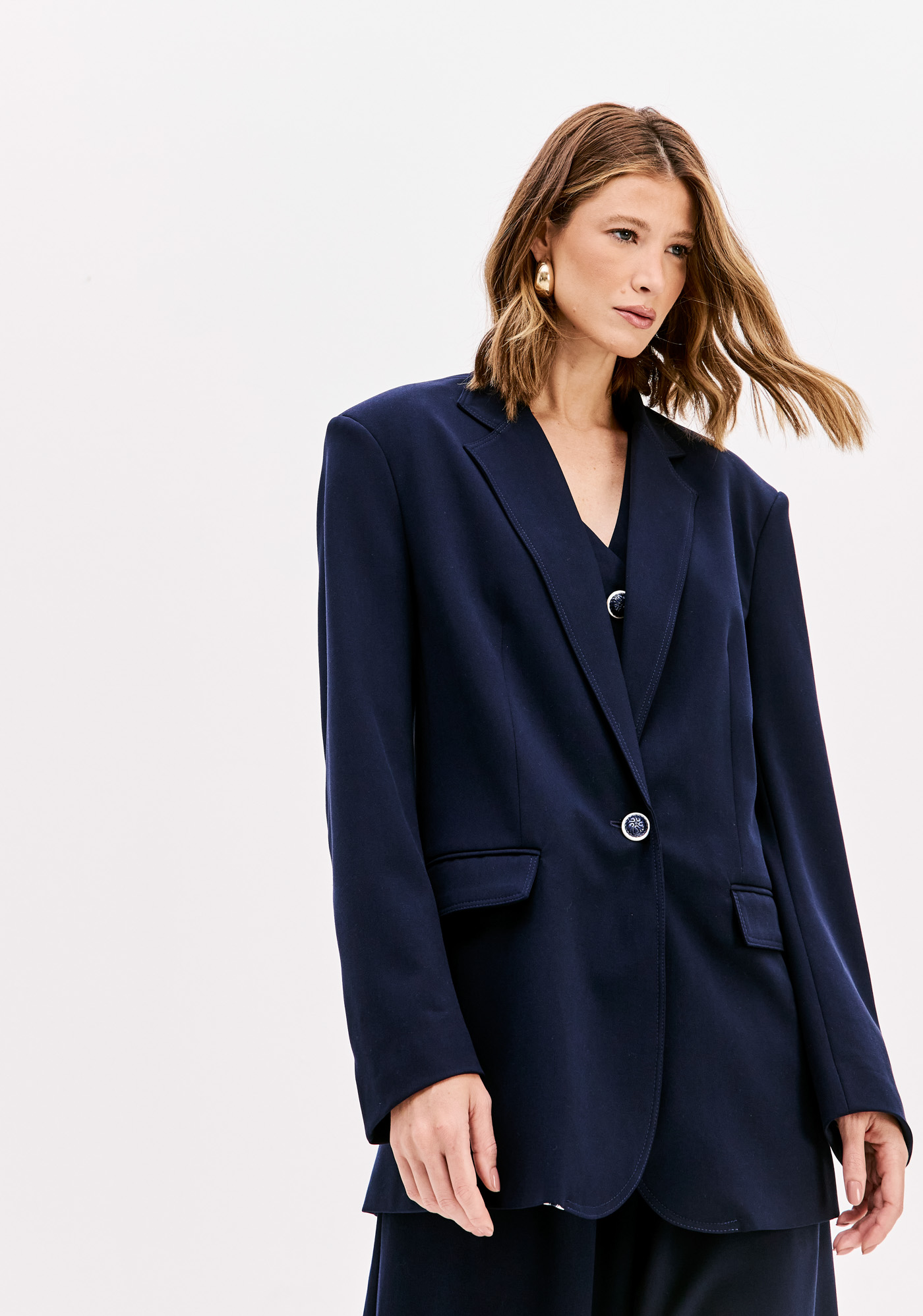 Blazer Oversize Azul Escuro - Lança Perfume 4