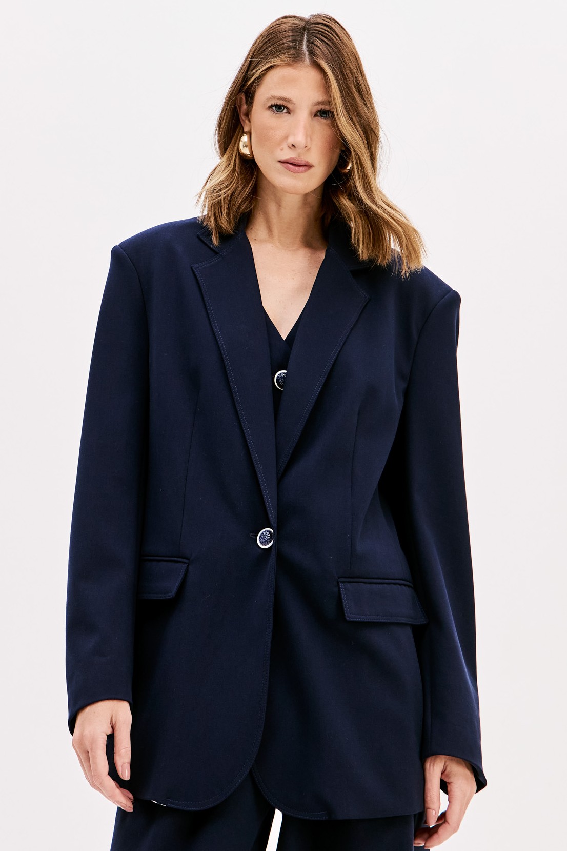 Blazer Oversize Azul Escuro - Lança Perfume 1