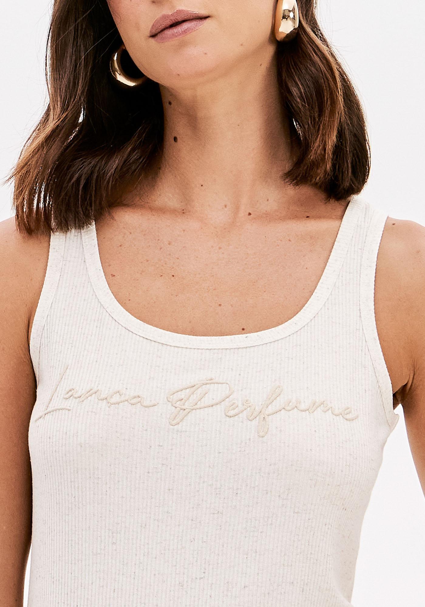 Top Canelado de Cavas Bege - Lança Perfume  2