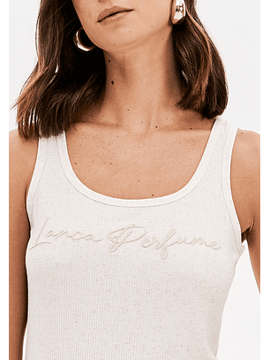 Top Canelado de Cavas Bege - Lança Perfume 