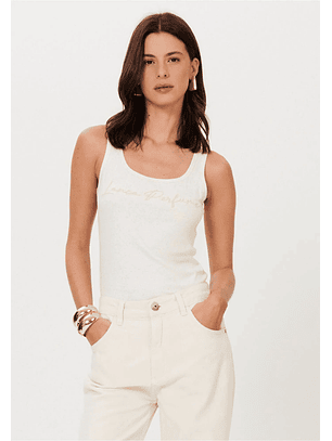 Top Canelado de Cavas Bege - Lança Perfume 