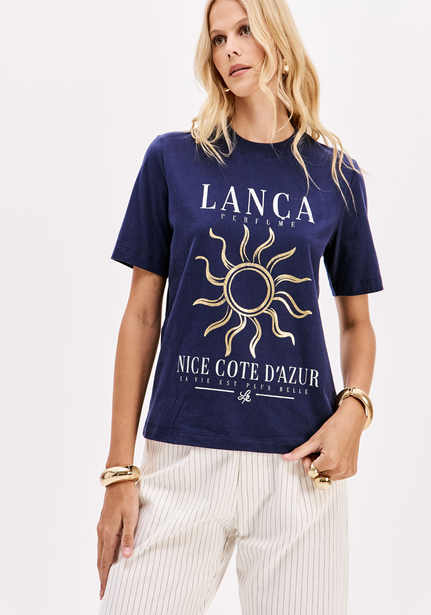 T-shirt Cote D'azur Azul - Lança Perfume  1