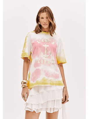 T-shirt Tie Dye Rosa e Amarelo - Lança Perfume