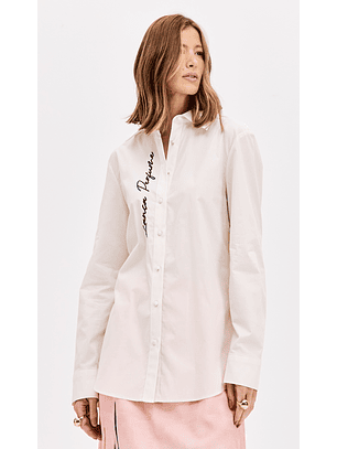  Camisa Lettering Bordado Branco - Lança Perfume 