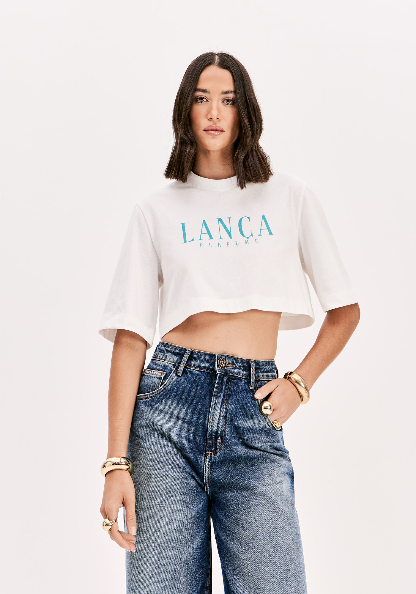 T-shirt + Lenço Branco - Lança Perfume 2