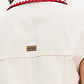 Colete Sarja Branco com Bordado Vermelho - Lança Perfume  - Thumbnail 5