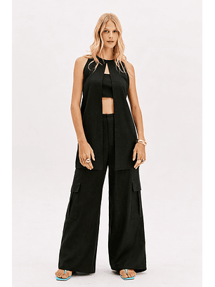 Colete + Top Preto - Lança Perfume