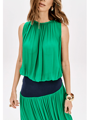 Blusa de Cavas Verde - Lança Perfume