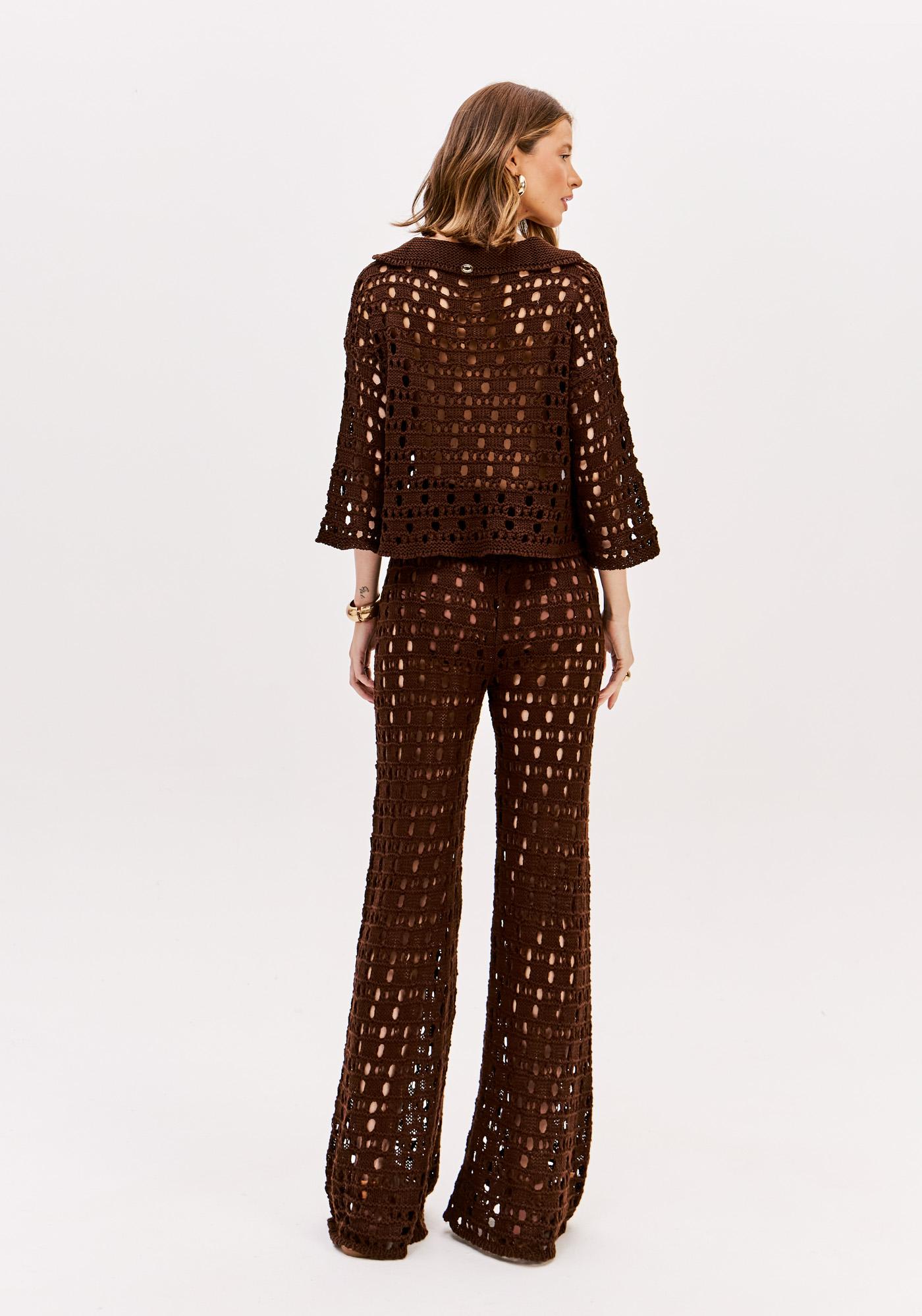 Blusa em Tricot Castanho - Lança Perfume  4