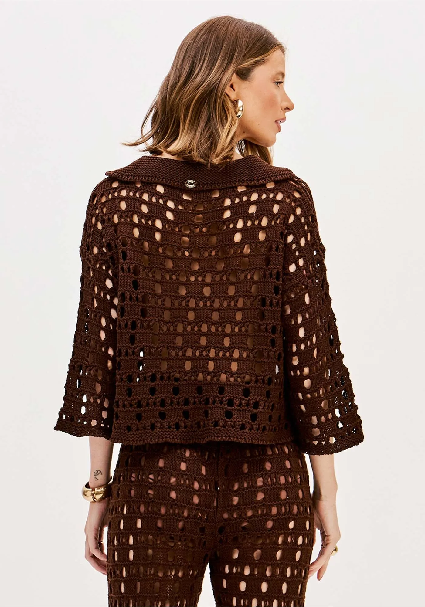 Blusa em Tricot Castanho - Lança Perfume  2