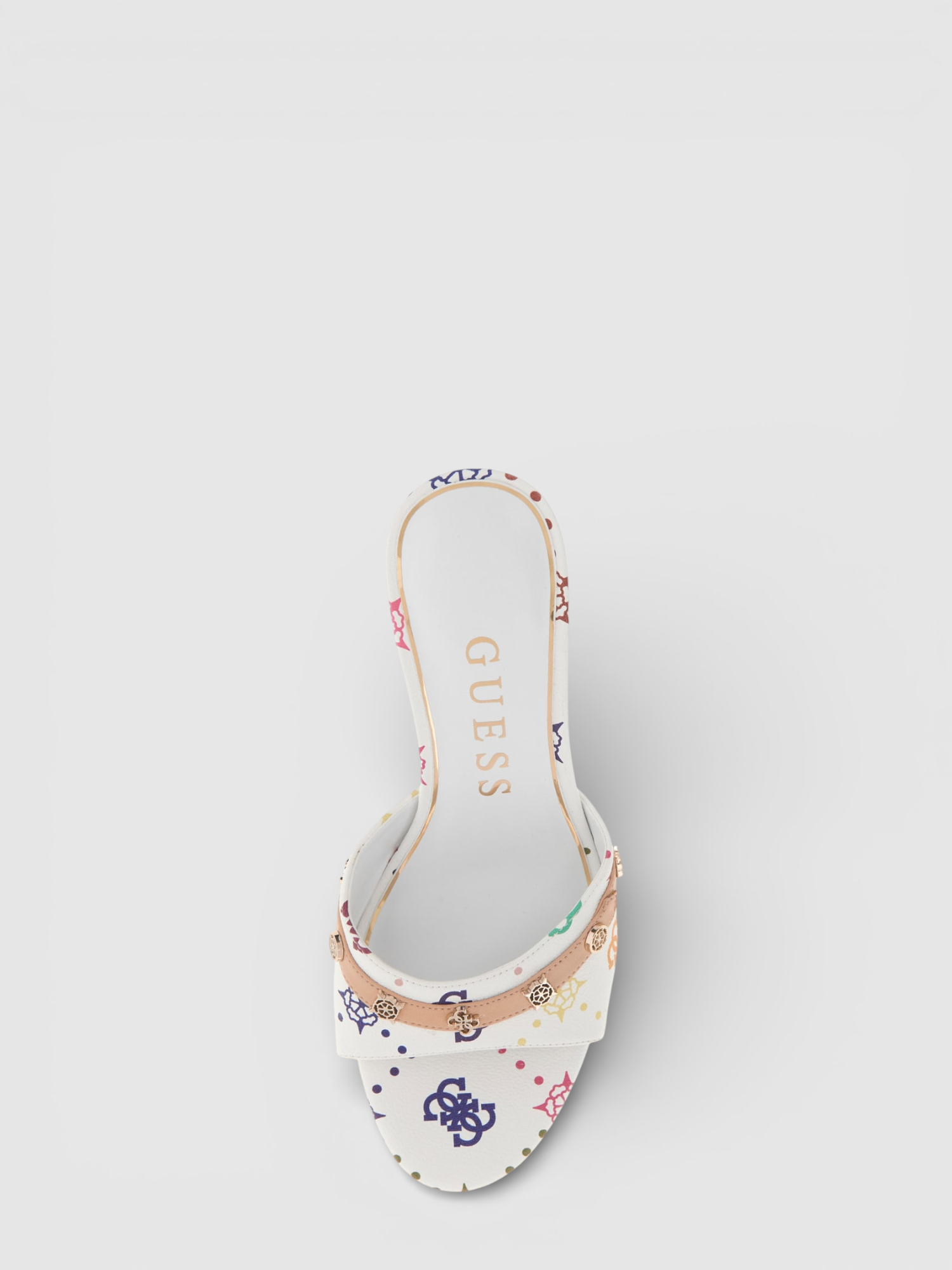 Sandália IORY Mule Branco com Logo - Guess 4