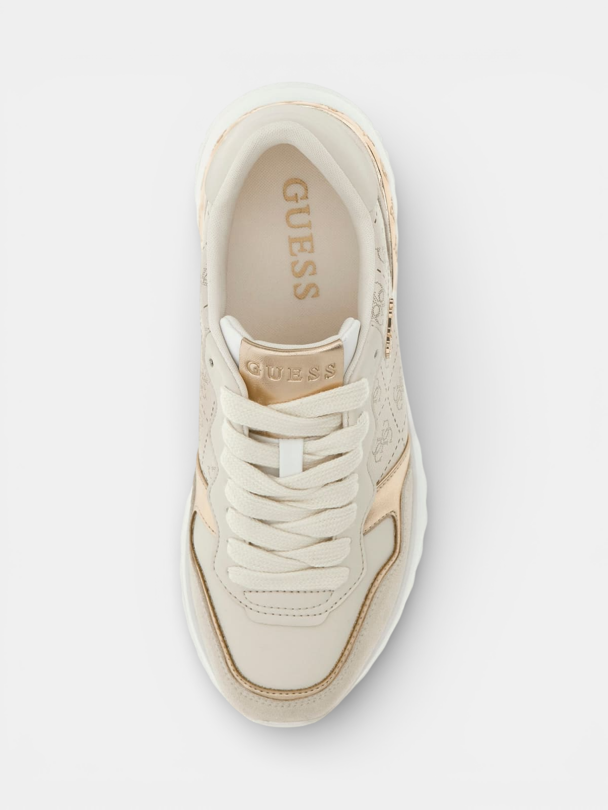 Ténis VINSA5 Creme Logo Gravado - Guess  3