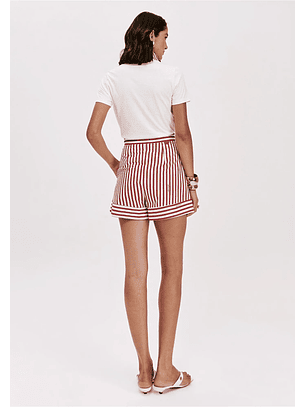 Calções com Riscas Vermelho - Lança Perfume 