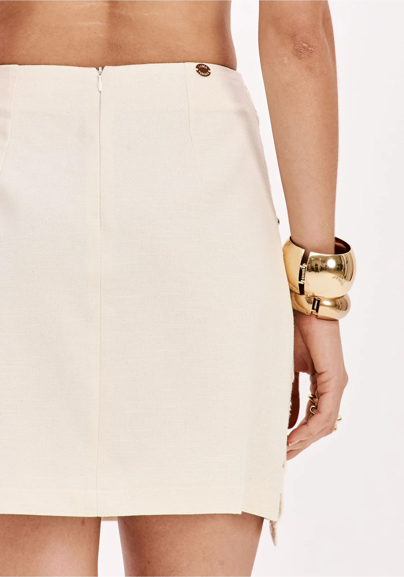 Saia Bordada Bege - Lança Perfume 5