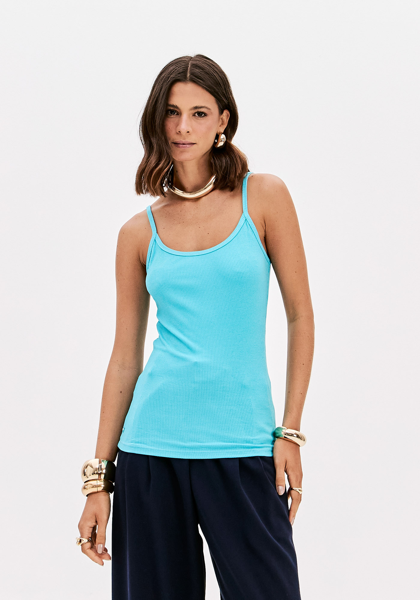 Top de Alças + Lenço Azul - Lança Perfume  2