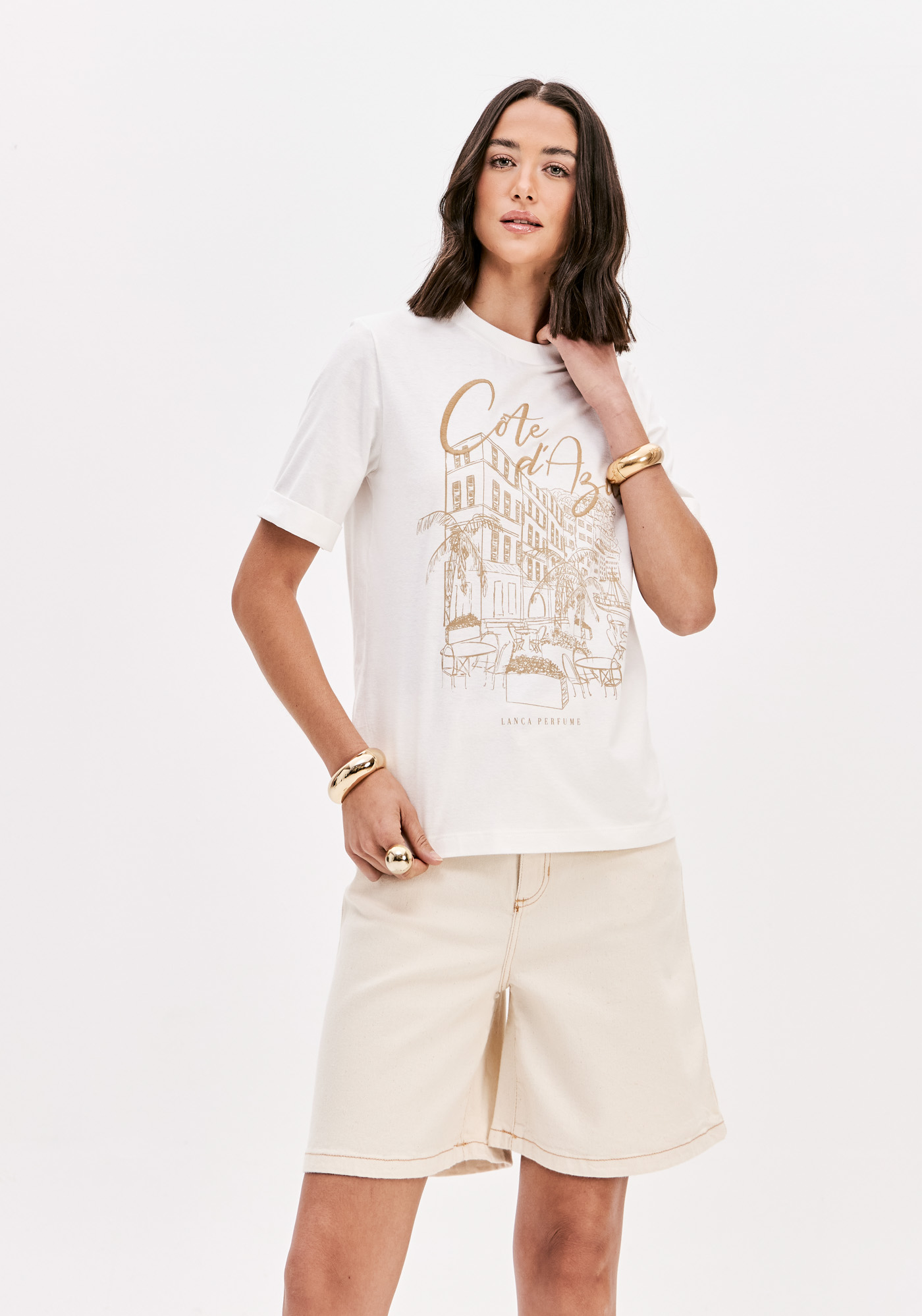 T-shirt Côte D' Azur Branco - Lança Perfume 2
