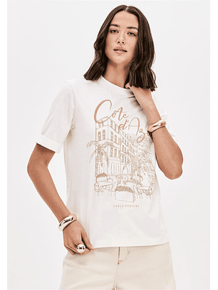 T-shirt Côte D' Azur Branco - Lança Perfume