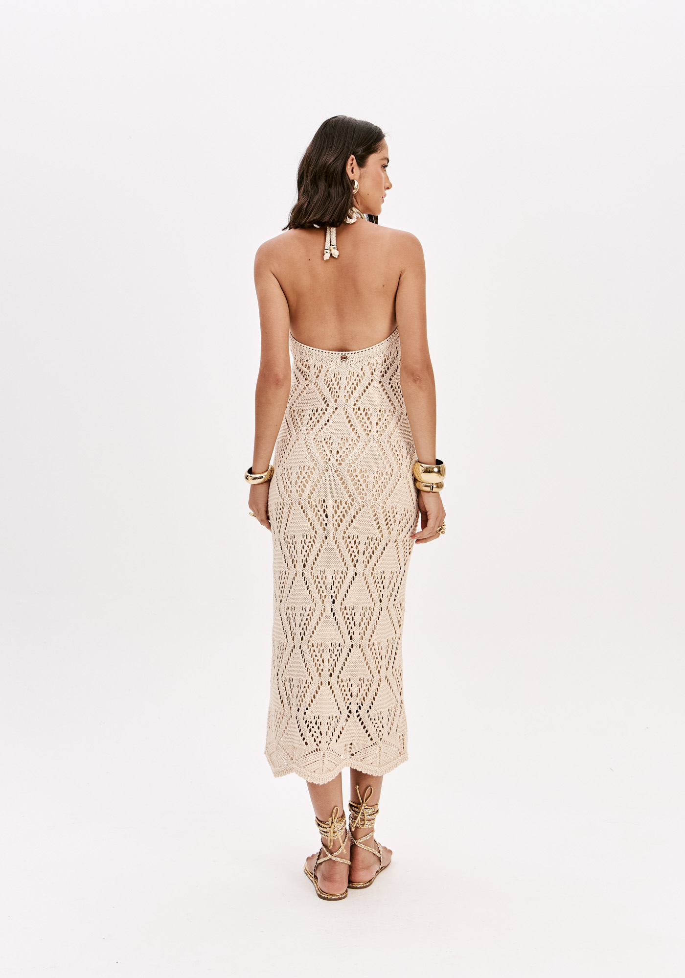 Vestido Tricô Bege - Lança Perfume  3