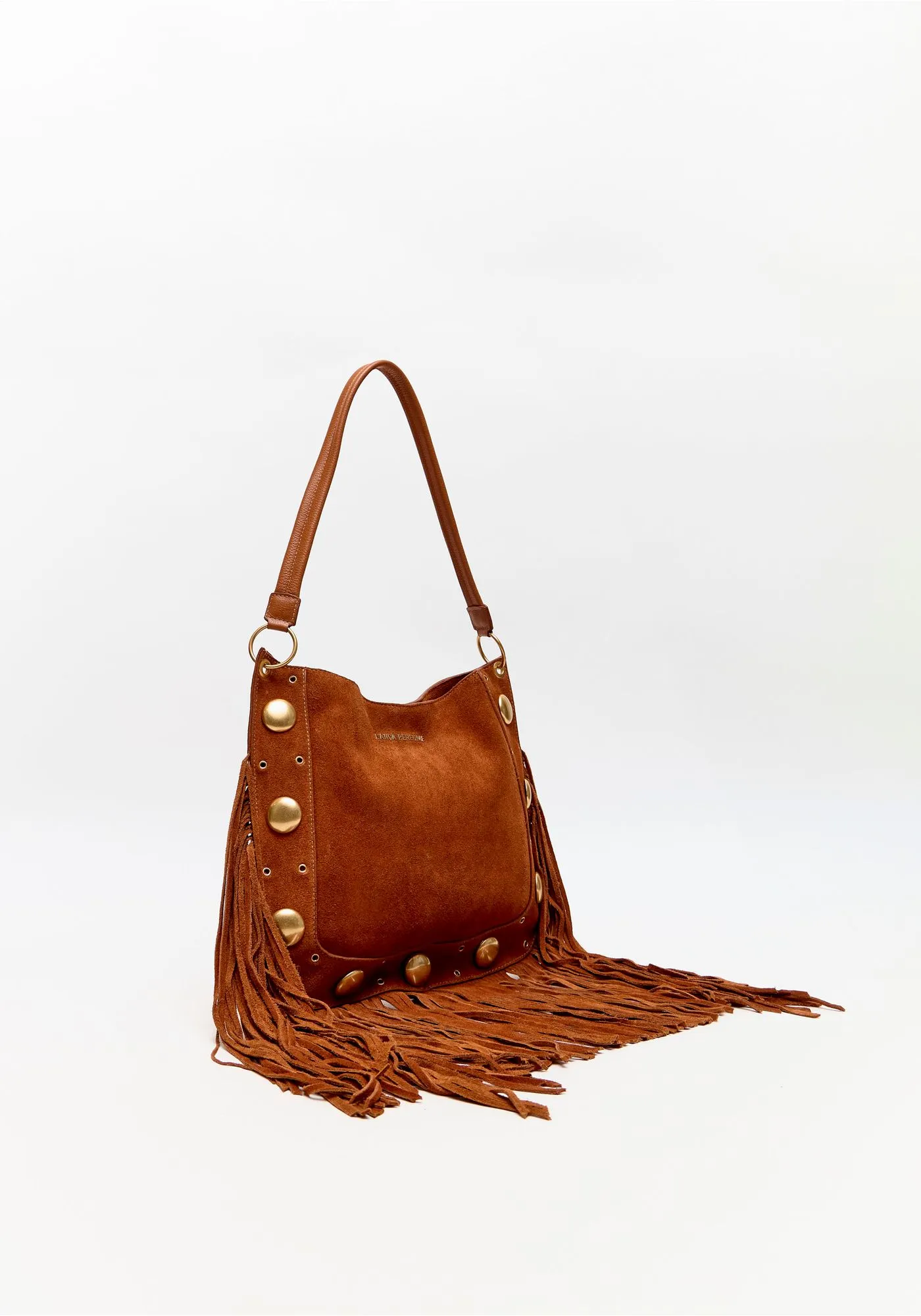 Mala de Ombro com Franjas Camel - Lança Perfume  2