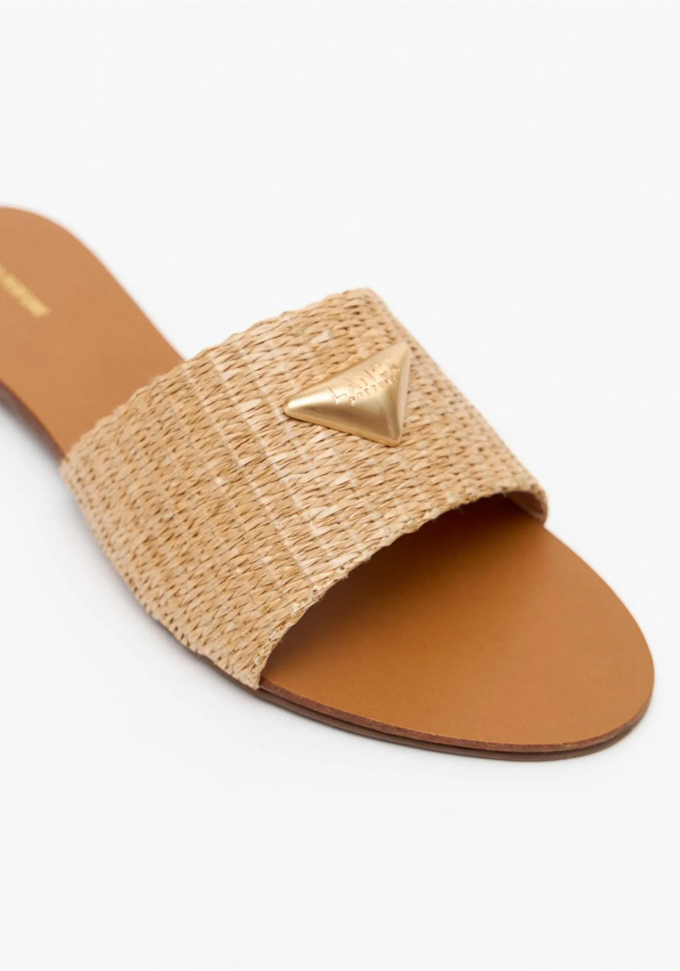 Chinelo em Ráfia Bege - Lança Perfume 4