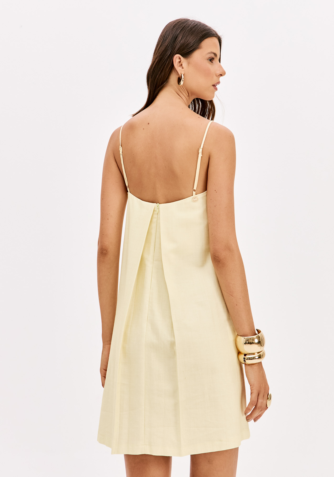 Vestido Curto FRENCH FLOWER Amarelo - Lança Perfume 4