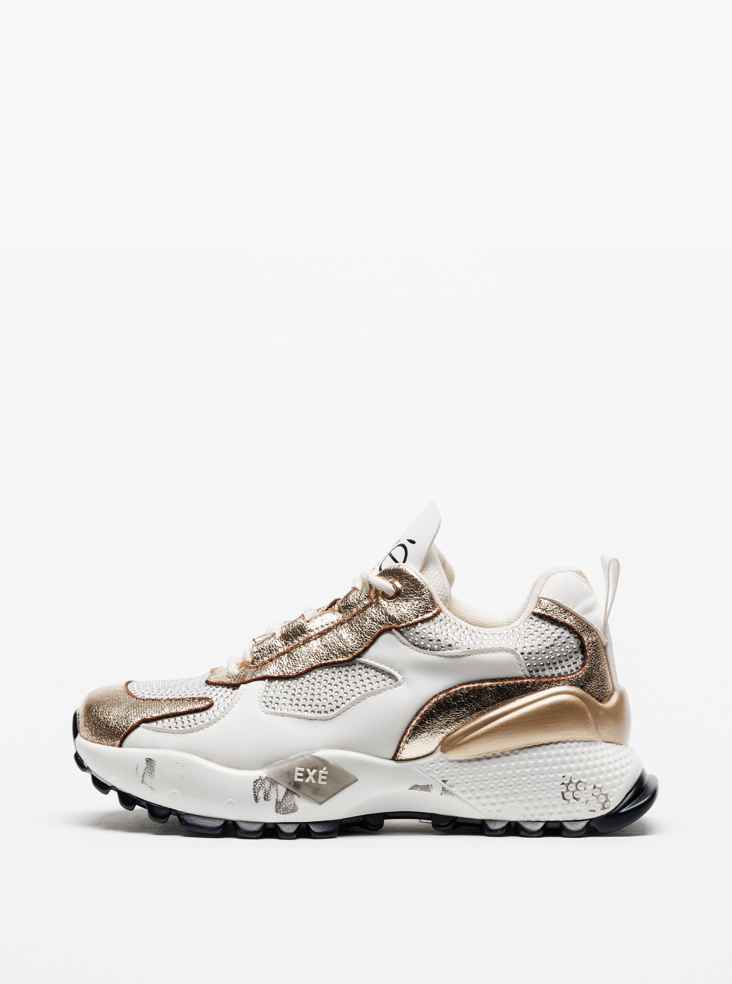 Ténis  D190608-22A Branco e Dourado - EXÉ  1