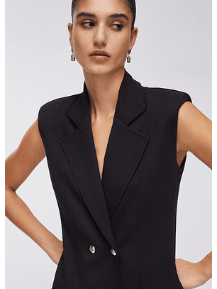 Colete com ombreiras Preto - Liu Jo