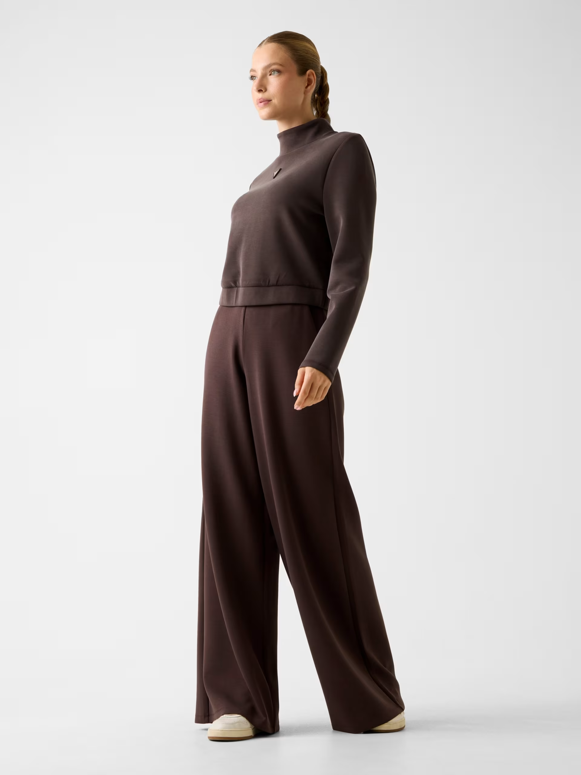 Calças Wide Leg OLYMPE Castanho - Guess 2