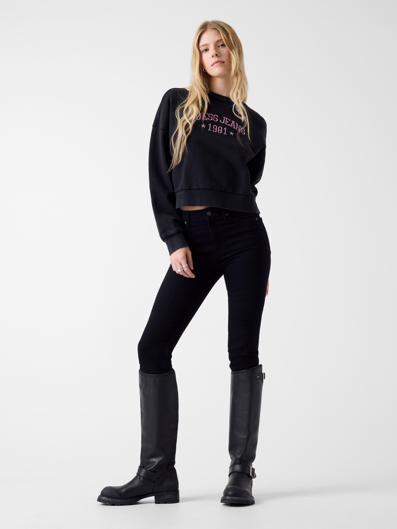 Sweat com Lavagem Preto - Guess Jeans 3