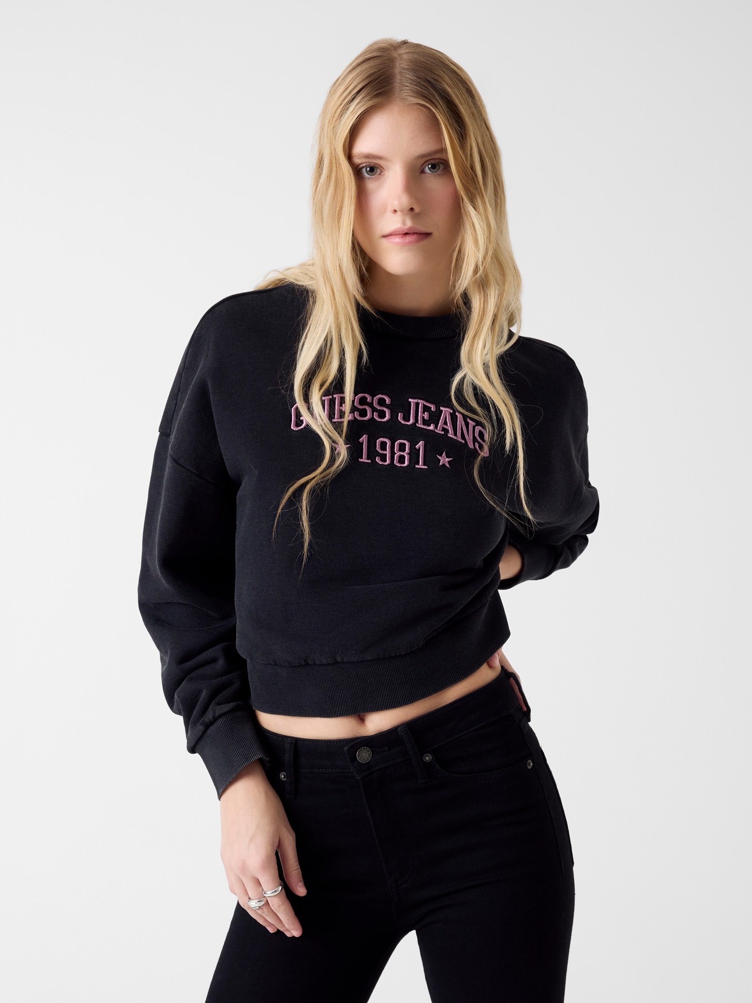 Sweat com Lavagem Preto - Guess Jeans 1