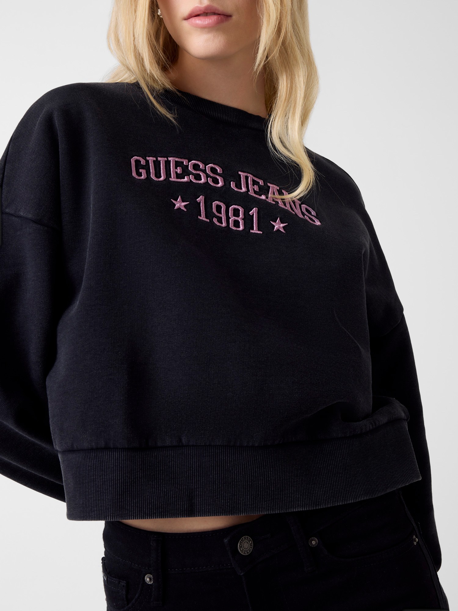 Sweat com Lavagem Preto - Guess Jeans 4
