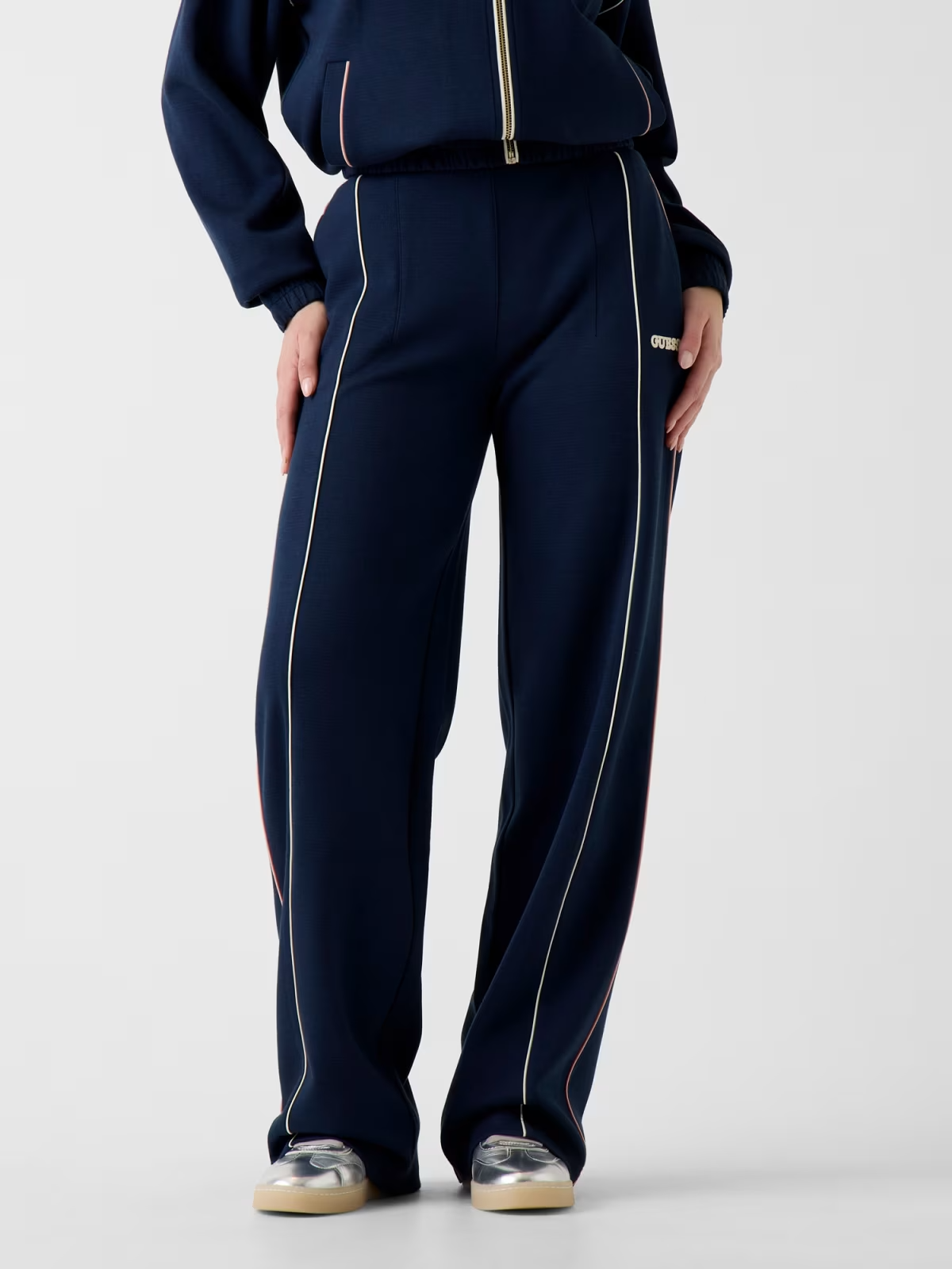 Calças Desportivas Wide Leg GEORGIA Azul - Guess  1